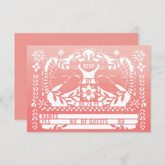 水彩メキシカンファナードブパペルピカド 出欠カード (正面/裏面)