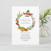 水彩メキシカンフィエスタお祝い・オブ・ライフ 招待状 (スタンド正面)