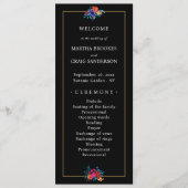 水彩メキシカンフィエスタフラワーブラック結婚ズ プログラム (正面)