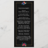 水彩メキシカンフィエスタフラワーブラック結婚ズ プログラム (裏面)