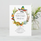 水彩メキシカンフィエスタ婚約パーティ 招待状 (スタンド正面)