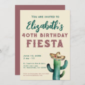水彩メキシカンフィエスタ誕生日招待状 招待状 (正面/裏面)