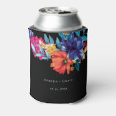 水彩メキシカンフェスタ結婚フラワーズブラック 缶クーラー (缶裏面)