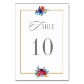水彩メキシカンフェスタ結婚花 テーブルナンバー (正面)