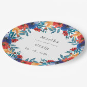 水彩メキシカンフェスタ結婚花 ペーパープレート (アングル)