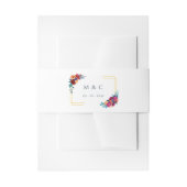 水彩メキシカンフェスタ結婚花 招待状ベリーバンド (正面例)