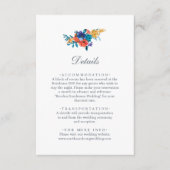 水彩メキシカンフェスタ花結婚の詳細 エンクロージャーカード (正面)