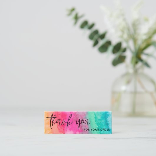 水彩メディアミニ名刺の挿入 スキニー名刺 (スタンド正面)