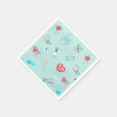 水彩メディカルドクターナーステーマ スタンダードカクテルナプキン (角)