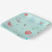 水彩メディカルドクターナーステーマ ペーパープレート (傾斜あり)