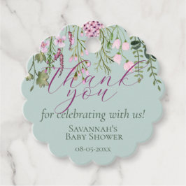 水彩メドウワイルドフラワーズフローラありがとう フェイバータグ