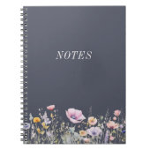 水彩メドウワイルドフラワーノート ノートブック (正面)