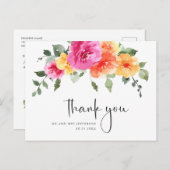 水彩メドウワイルドフラワーボホサンキュー ポストカード (正面/裏面)