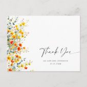 水彩メドウワイルドフラワーボホサンキュー ポストカード (正面)