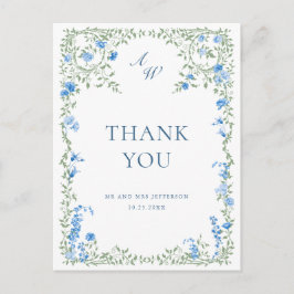 水彩メドウワイルドフラワーボホサンキュー ポストカード