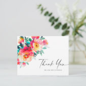 水彩メドウワイルドフラワーボホサンキュー ポストカード (スタンド正面)