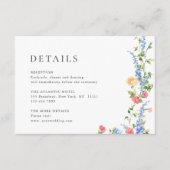 水彩メドウワイルドフラワーボホ結婚の詳細 エンクロージャーカード (正面)