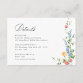 水彩メドウワイルドフラワーボホ結婚の詳細 エンクロージャーカード (正面)