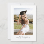 水彩メドウワイルドフラワーボホPHOTO卒業 サンキューカード (裏面)