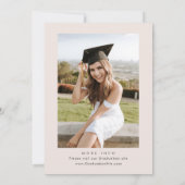 水彩メドウワイルドフラワーボホPHOTO卒業 サンキューカード (裏面)