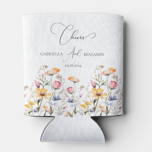 水彩メドウワイルドフラワー応援結婚ズ 缶クーラー (裏面)