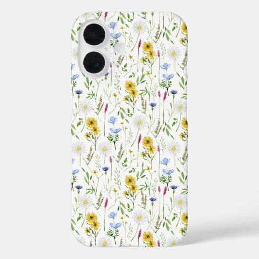 水彩メドウワイルドフローラルパターン Case-Mate iPhoneケース (裏面)