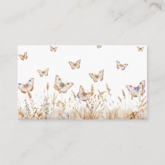 水彩メドウ蝶エンクロージャカード エンクロージャーカード (裏面)