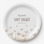 水彩メドウ蝶紙プレート ペーパープレート (正面)