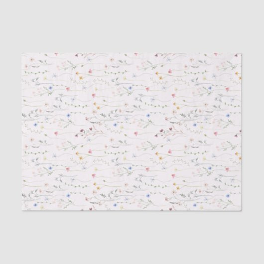 水彩メドウ，ワイルドフラワーソフトピンク 薄葉紙 (正面)