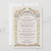 水彩メニューカードエレガビクトリアンンス 招待状 (正面)