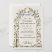 水彩メニューカードエレガビクトリアンンス 招待状 (正面)