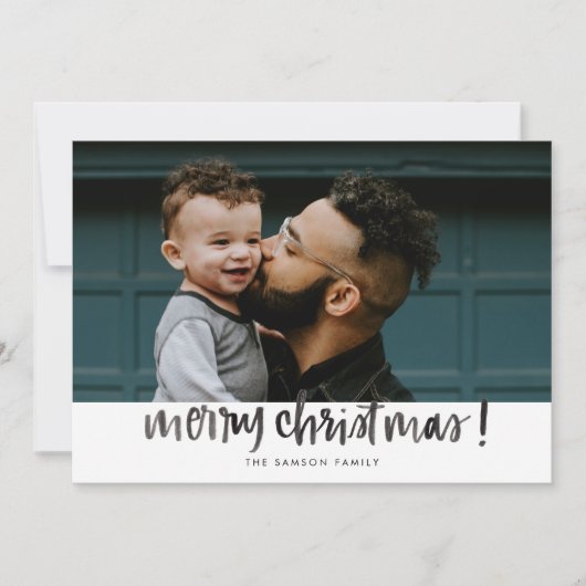 水彩メリークリスマスカード シーズンカード (正面)