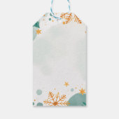 水彩メリークリスマスギフトラベル- エレガント ギフトタグ (裏面)