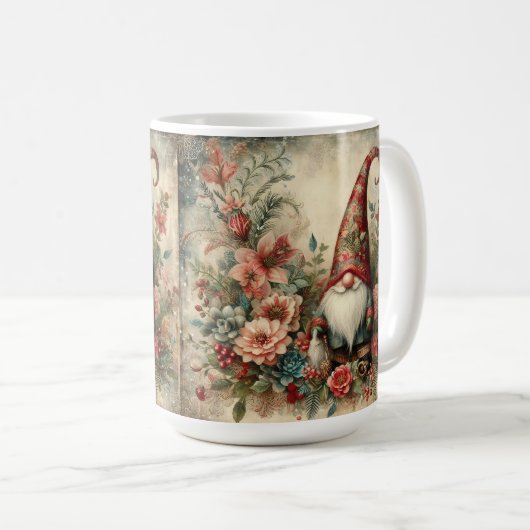 水彩メリークリスマスグノーム コーヒーマグカップ (正面右)