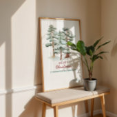 水彩メリークリスマスグリーティングポスター ポスター