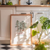 水彩メリークリスマスグリーティングポスター ポスター