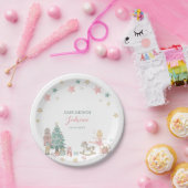 水彩メリークリスマスナツクラッカーバレエベビー ペーパープレート (パーティー)