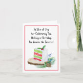 水彩メリークリスマスハッピーバースデーケーキ カード (正面)