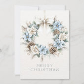水彩メリークリスマスピネコンリース シーズンカード (正面)