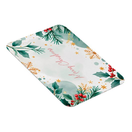 水彩メリークリスマスマグネット離れ付き マグネット (右側)