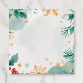 水彩メリークリスマスメッセージカード- エレガント フェイバータグ (裏面)