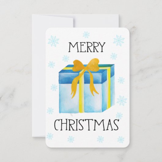 水彩メリークリスマス カード (正面)