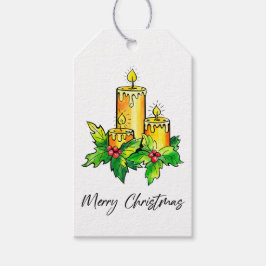 水彩メリークリスマス ギフトタグ