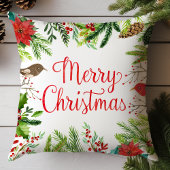 水彩メリークリスマス クッション