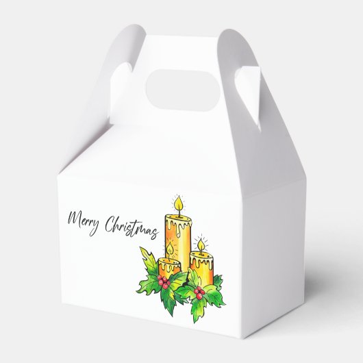 水彩メリークリスマス フェイバーボックス (正面サイド)