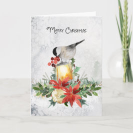 水彩メリー《鳥》アメリカゴガラクリスマスグリーティングカード カード