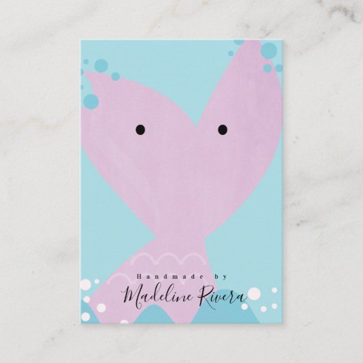 水彩メルメイド職人イヤリングディスプレイカード コーリングカード (正面)