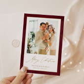 水彩メルロレッド3枚クリスマス シーズンカード