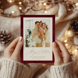 水彩メルロレッド3枚クリスマス シーズンカード