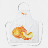 水彩メロンカスタマイズ可能エプロン エプロン (正面)